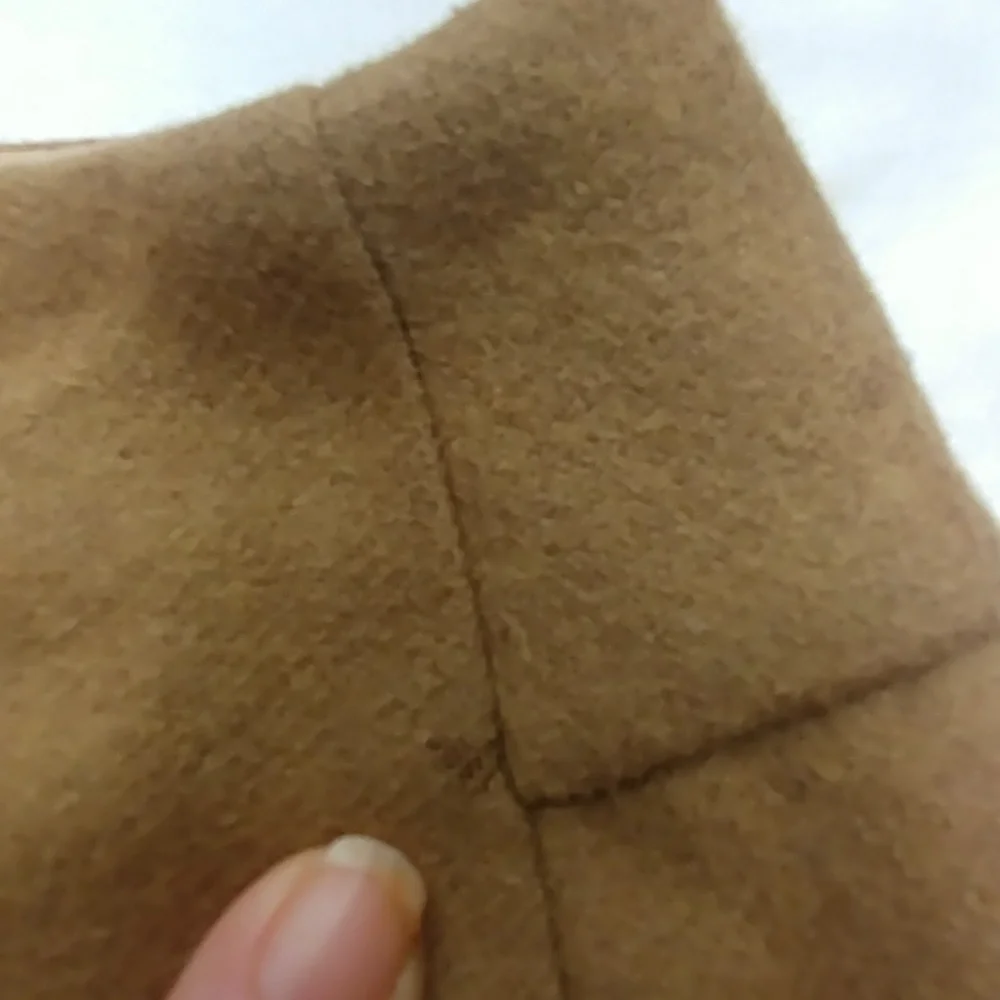 J. Crew wool camel colored lined mini skirt